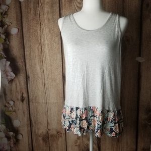 Bo bell sleeveless ruffled top size M